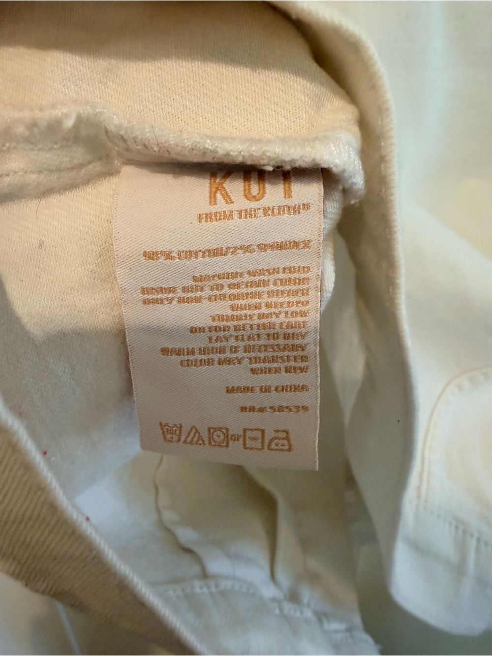 Kut from the Kloth Ada Crop Jacket White Stretch Denim Jacket Size L - Picture 4 of 7